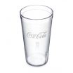 Carlisle 52163550E Clear Coca-Cola® SAN Plastic Textured Stackable 16 oz. Tumbler