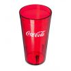 Carlisle 52203550 Ruby Coca-Cola® SAN Plastic Textured Stackable 20 oz. Tumbler