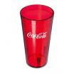 Carlisle 52243550H Ruby Coca-Cola® SAN Plastic Textured Stackable 24 oz. Tumbler