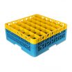 Carlisle RG36-2C411 OptiClean 36 Compartment Glass Rack, Yellow Color-Coded with 2 Extenders