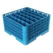 Carlisle RG36-414 Carlisle Blue OptiClean 36 Compartment Glass Rack with 4 Extenders