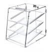 Carlisle SPD30007 Clear Acrylic 3-Tray Pastry Display Case with Rear Door - 18