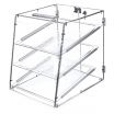 Carlisle SPD300KD07 Unassembled Clear Acrylic 3-Tray Pastry Display Case with Rear Door - 18