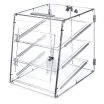 Carlisle SPD30307 Clear Acrylic 3-Tray Pastry Display Case with Front and Rear Door - 18