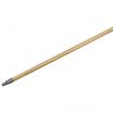 Carlisle 4027500 Brown 40 Inch Lacquered Wood Broom Handle With Metal Threaded Tip