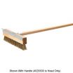 Carlisle 4029300 Brown 10 Inch Sparta Oven Brush And Scraper Head With Stainless Steel Scraper And Brass Wire Bristles
