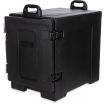 Carlisle PC300N03 Black 5 Pan Cateraide Single End Loading Polyethylene Insulated Food Pan Carrier With Molded-In Handles