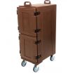 Carlisle PC600N01 Brown 10 Pan Cateraide Double End Loading Polyethylene Insulated Mobile Food Pan Carrier With Molded-In Handles