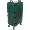 Carlisle PC600N08 Forest Green 10 Pan Cateraide Double End Loading Polyethylene Insulated Mobile Food Pan Carrier With Molded-In Handles