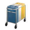Channel Mfg 123P 17-1/2” Wide Trip Bin Ingredient Cart With Plastic Tops