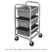 Channel Mfg BBC-6 42” Wide Aluminum Double Section Bus Box Utility Cart With 6 Shelves