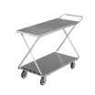 Channel Mfg STKG400H 22” Wide Galvanized Steel Stocking Truck With Solid Bottom Shelf And Handle