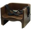 Winco CHB-2P Double-Sided Brown Plastic Booster Seat