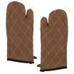 Chef Approved 167POM15 Flame Retardant Brown Cotton Oven Mitt Ambidextrous - 15