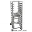 Channel Mfg STPR-8 16 Pan End Load Heavy-Duty Aluminum Steam Table Pan Rack - Assembled