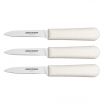Dexter S104-3PCP 15383 Sani-Safe 3.25 Inch High Carbon Steel Cook Style Paring Knives With Textured White Handle