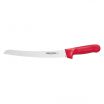Dexter S147-10SCR-PCP 18173R Sani-Safe 10 Inch High Carbon Steel Curved Scalloped Bread Knife With Textured Red Handle
