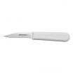 Dexter SG107-PCP 24323 SofGrip 3.25 Inch High Carbon Steel Clip Point Paring Knife With White Rubber Handle