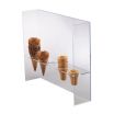 Dispense-Rite CSG-5L 19” Wide Countertop Ice Cream Cone Stand With Five Sections And Shield