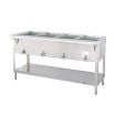 Duke E304_208/60/1 Aerohot Electric Stationary Insulated Hot Food Steamtable Station w/ Four Exposed Food Wells And Carving Board, 3,000 Watts