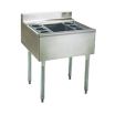Eagle Group B2CT-12D-18 Stainless Steel Underbar Cocktail / Ice Bin w/ 6 Bottle Holders