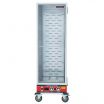 Empura E-H1836 Full-Height Non-Insulated Mobile Heavy-Duty Anodized Aluminum Heated Proofer And Holding Cabinet With 1 Clear Polycarbonate Door
