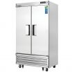 Everest Refrigeration EBNF2 39.375 Inch Two Section Solid Door Upright Reach-In Freezer 33 Cubic Feet
