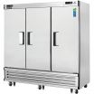Everest Refrigeration EBRF3 74.75 Inch Three Section Solid Door Upright Reach-In Dual Temp Refrigerator-Freezer Combo
