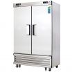 Everest Refrigeration EBSRF2 49.625 Inch Two Section Solid Door Upright Reach-In Dual Temp Refrigerator-Freezer Combo