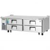Everest Refrigeration ECB72D4 72.375 Inch Two Section Four Drawer Side Mount Refrigerated Chef Base 115V