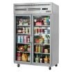 Everest Refrigeration ESGR2 49.625 Inch Two Section Glass Door Upright Reach-In Refrigerator 48 Cubic Feet
