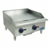 Chefmate by Globe C24GG Economy 24 Inch Wide Gas Countertop Griddle With Two Burners And Manual Controls 60,000 BTU