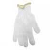 Tablecraft GLOVE2 The Protector White Small Cut Resistant Glove with Yellow Cuff