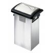 San Jamar H2003CLBK Venue In-Counter Interfold Napkin Dispenser with Clear Control Face and Black Trim