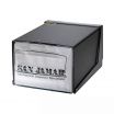 San Jamar H3001CLBK Fullfold Countertop Napkin Dispenser with Clear Face and Black Body
