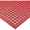 San Jamar KM1200 Red 3' x 5' EZ-Mat Grease Resistant Floor Mat with Beveled Edge