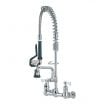 Krowne 18-706L Royal Series Wall Mount Space Saver Pre Rinse Faucet with Add-On 6
