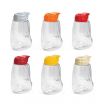 Tablecraft L48A Option 48 Oz. Liquid Dispenser with 6 Colored ABS Plastic Tops