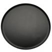 Matfer 310409 Black Steel 15 3/4” Diameter Round 1/32” Thick Oven Baking Sheet