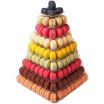 Matfer 681590 Clear Plastic 9-Tier 210-Capacity Macaroon Pyramid Display Stand