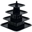 Matfer 681598 Black Plastic 4-Tier 48-Capacity Macaroon Mini-Pyramid Display Stand
