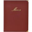 American Metalcraft MCCRLSWR Wine Red Securit Classic Faux Leather Menu Holder - 10