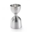 Mercer Culinary M37006 Barfly 1 Oz. And 2 Oz. Stainless Steel Heavy-Duty Straight Rim Bell Jigger With Internal Marking Lines