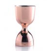 Mercer Culinary M37006CP Barfly 1 Oz. And 2 Oz. Copper Plated Heavy-Duty Straight Rim Bell Jigger With Internal Marking Lines