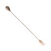 Mercer Culinary M37016ACP Barfly 15-3/4” Antique Copper-Plated Bar Spoon With 3-Tine Fork End
