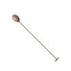 Mercer Culinary M37018ACP Barfly 11-13/16” Antique Copper-Plated Bar Spoon With Flat Top Muddler