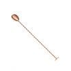 Mercer Culinary M37018CP Barfly 11-13/16” Copper-Plated Bar Spoon With Flat Top Muddler