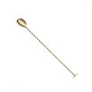 Mercer Culinary M37018GD Barfly 11-13/16” Gold-Plated Bar Spoon With Flat Top Muddler