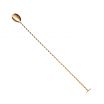 Mercer Culinary M37019GD Barfly 15-3/4” Gold-Plated Bar Spoon With Flat Top Muddler