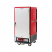 Metro C537-CLFS-L C5 3 Series 3/4 Height Red Heated Holding and Proofing Cabinet with Solid Door - 120V, 1440W